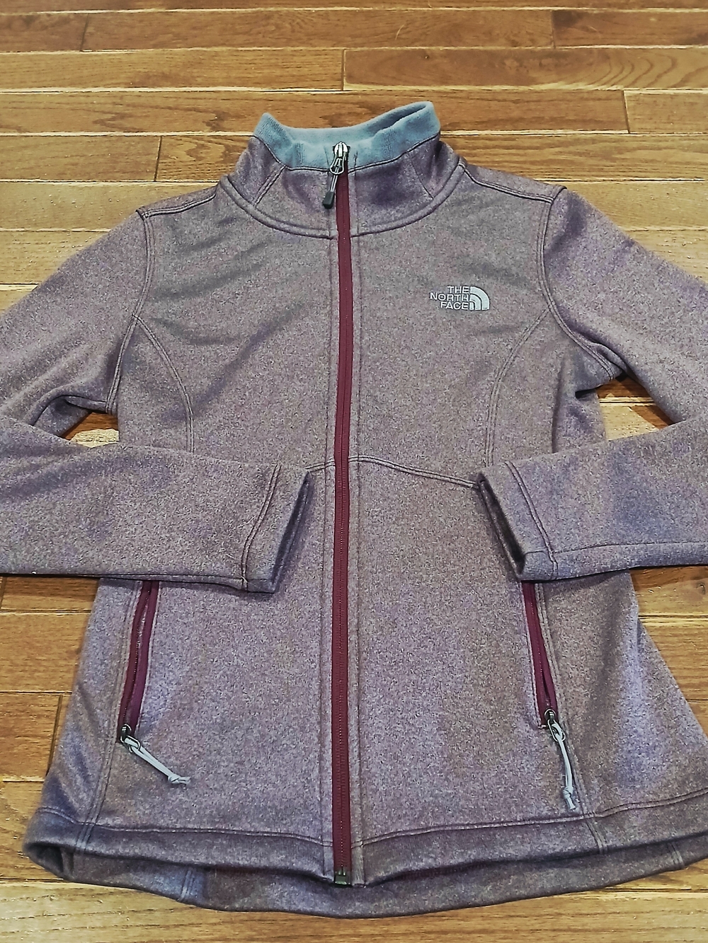 The North Face Women's Heathered Purple Full-Zip Jacket Sz XS Outdoor Winter Fal